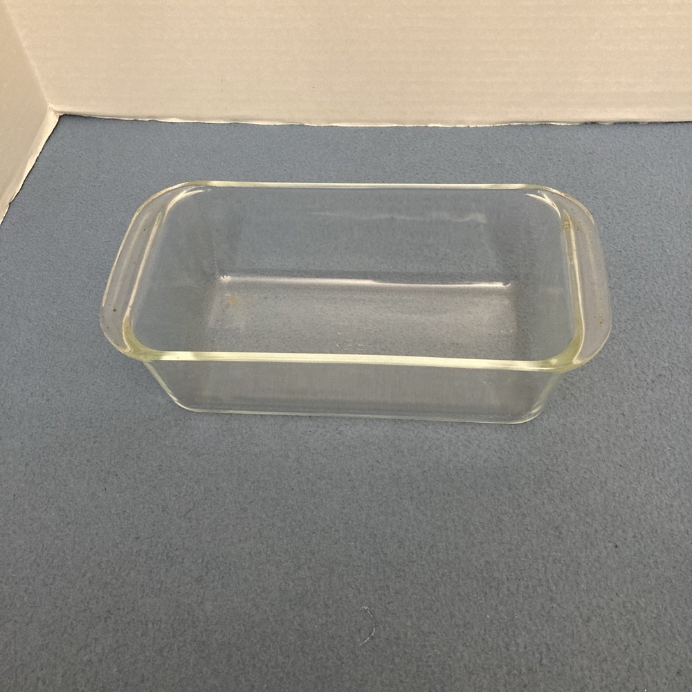 Vintage Pyrex 213 Clear Glass Loaf Pan 8.5 x 4.5 x 2.5 Ovenware Made in USA
